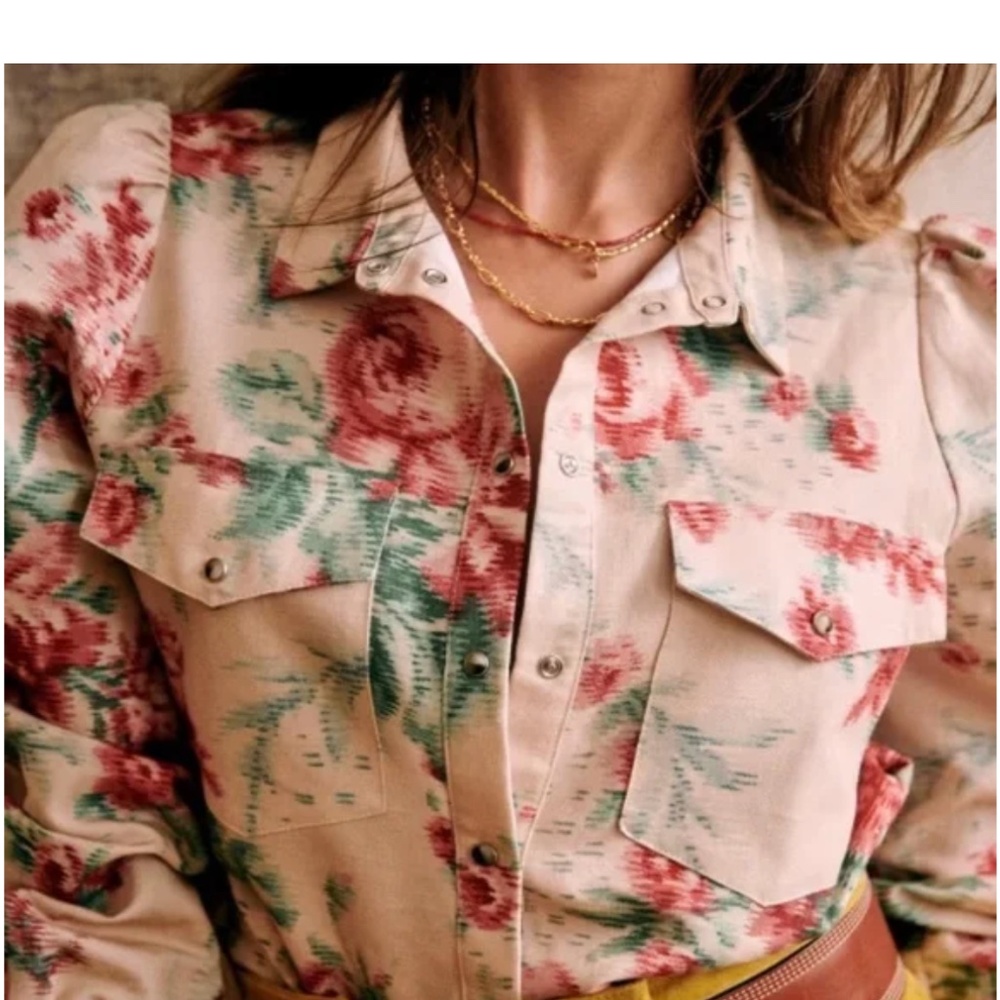 Sèzane Claudia Shirt in Antique Flowers